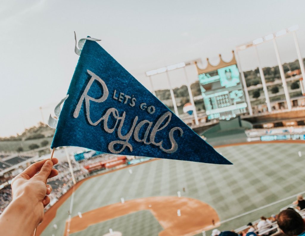 Fans at a Royals game